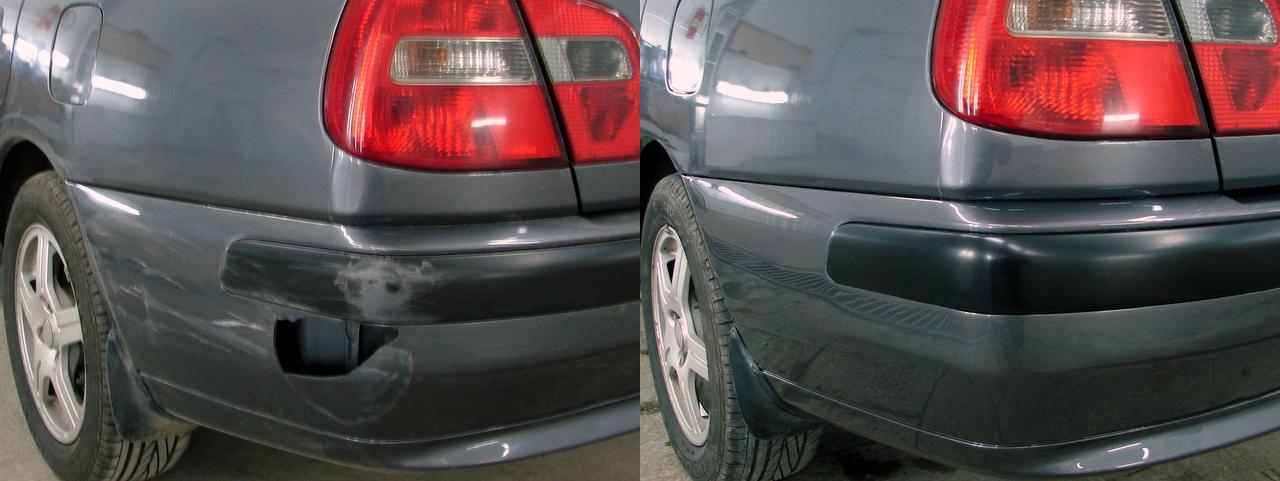 До и после частичной покраски автомобиля