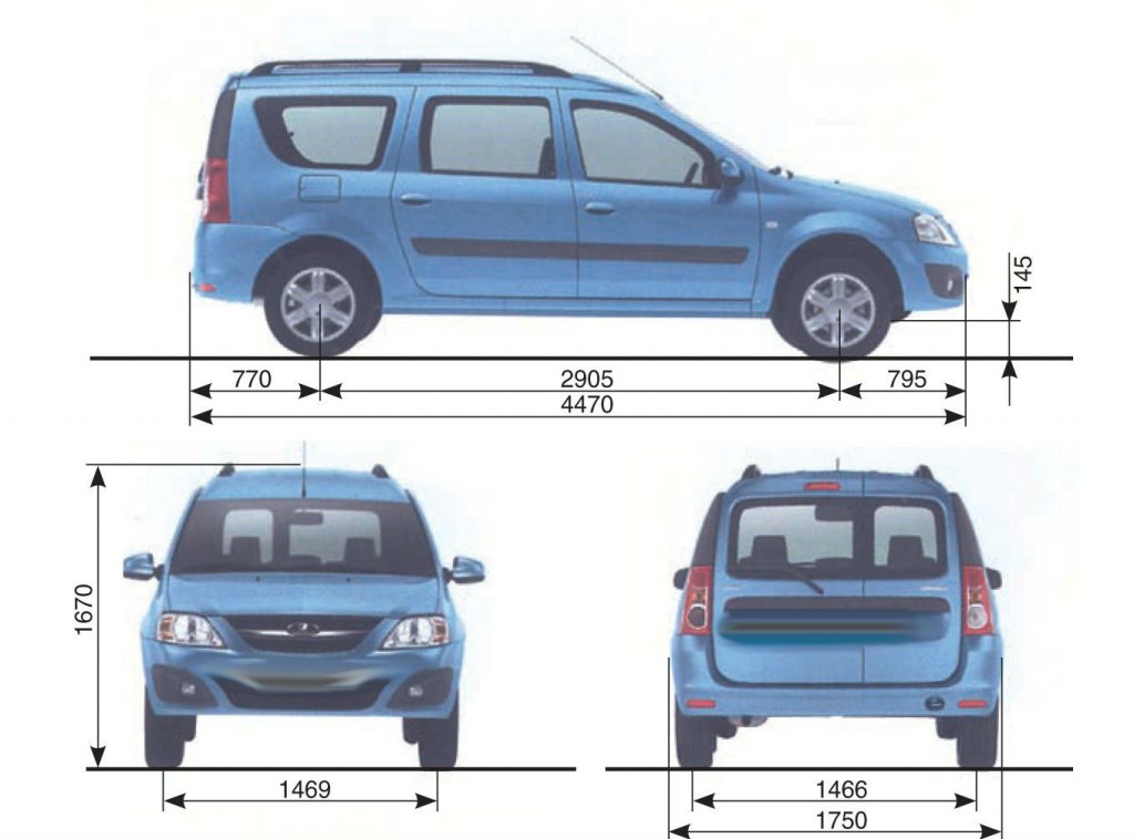 Размеры кузова Лада Ларгус, Калина, Гранта и Приора: что означает ...